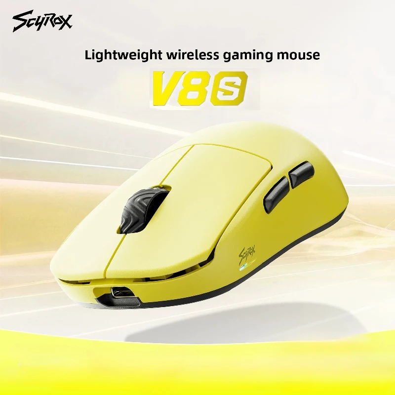 2025 New Scyrox V8S Mouse 8k Return Paw3950 Dual Mode Wireless E-Sports Mouse Ergonomics 36g E-Sports Mice Pc Gamer Accessory