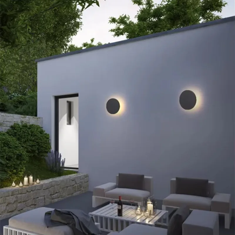 

Black bedroom living room romantic creative round Nordic wall lamp new design