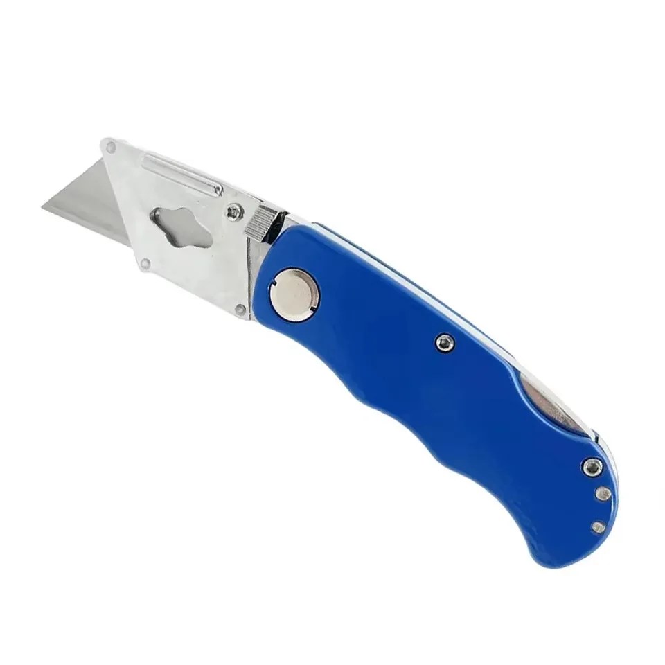 

Utility Knife Folding Blade Quick-change Blades Stainless Steel Hand Safety Lock Back Box Cutter Outdoor Pocket Utility Knives