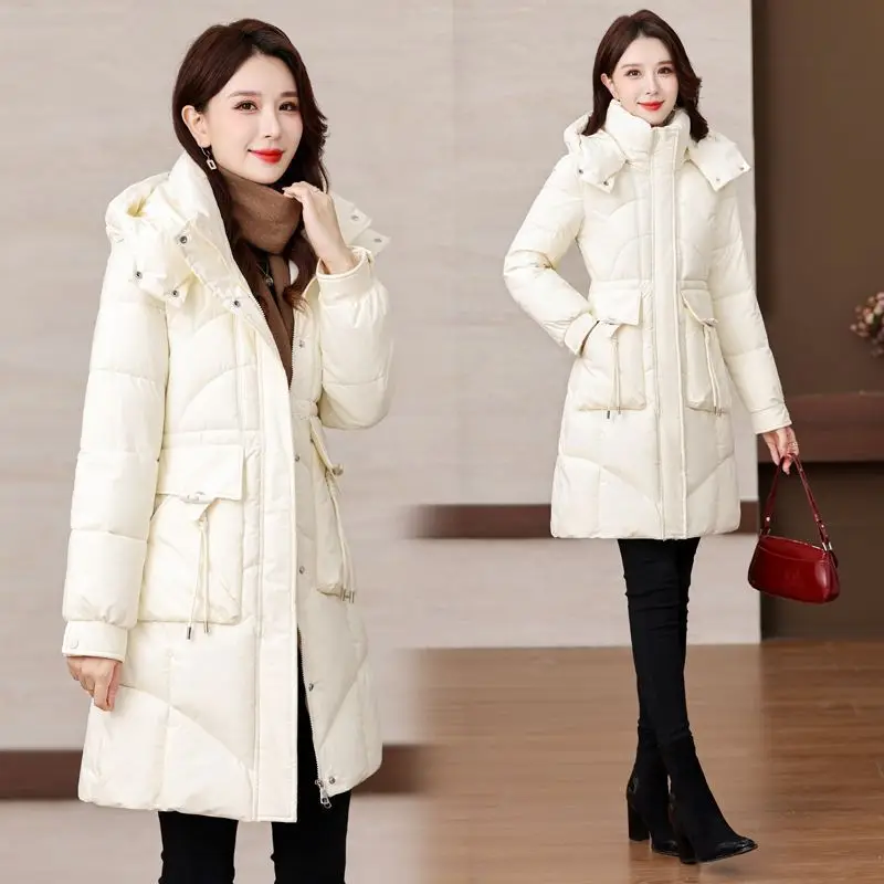 

2025 Cozy Long Coat with Horn Toggles. Classic, warm & chic for moms. Soft K-fashion comfort.