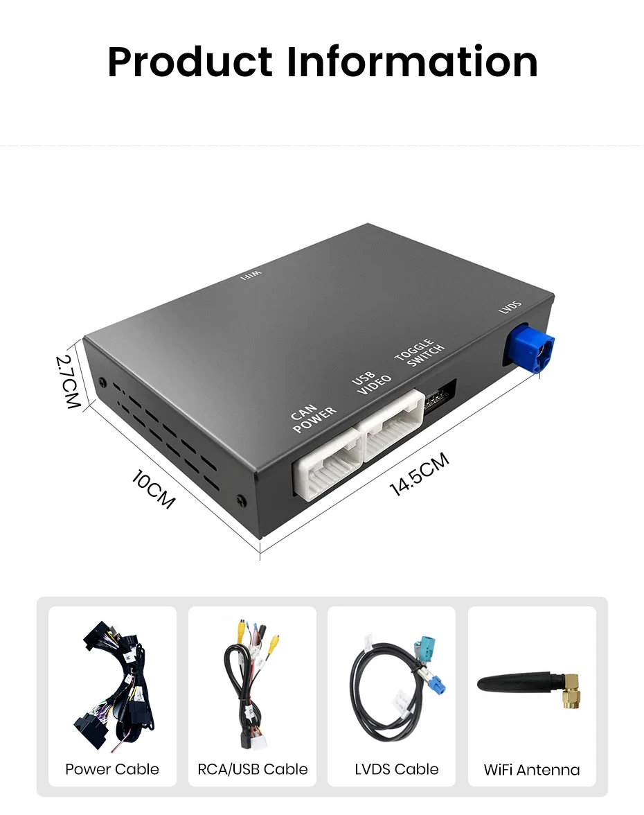Junsun Wireless CarPlay Android Auto Decoder für Audi A6 C6 A7 C7 2009-2011 für Audi Q7 2010-2015 MMI 3G Airplay Mirror Link – Detail 10