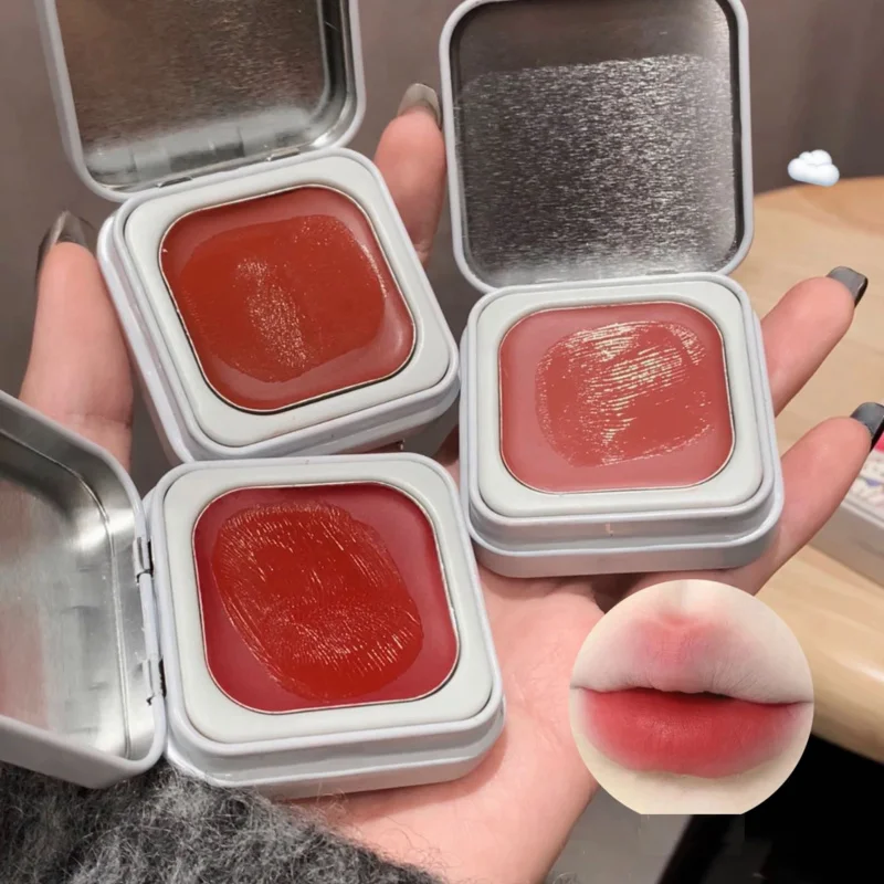 Multifunctionele Blush Cream Natuurlijke Wang Gezicht Rouge Schattige Ijzeren Doos Blusher Modder Hoge Kleur Rendering Gladde Verhelderende Huidskleur