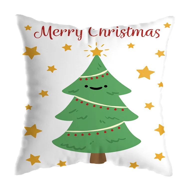 New Snowman Santa Claus Christmas Pillow Cover Sofa Seat Cushion  Room Home Decoration Happy  Year  