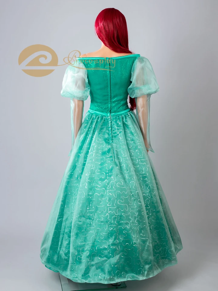 Princess Ariell Cosplay Costume Green Ceremonial Dress for Women Girls  Halloween Party Outfit - AliExpress 200000532