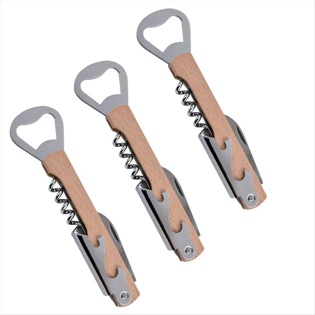 2026 Trend Stainless Steel Wine Bottle Opener, Beer Bottle Opener, Wine Knife, Beverage Bottle Opener Beech