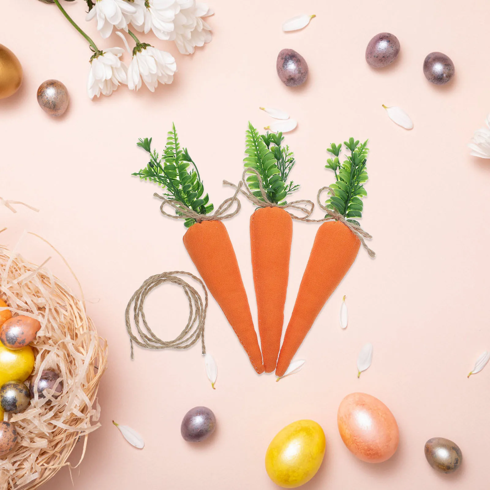 

3Pcs Fake Carrots High Realism Fabric Simulation Vegetables for Easter Home Decor Party Favors Photography Props Decoration