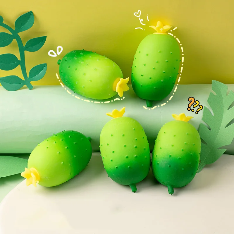 Simulação pepino squeeze brinquedos fidget bolas de alívio do estresse recuperação lenta descompressão brinquedo mole para adultos crianças presente aniversário