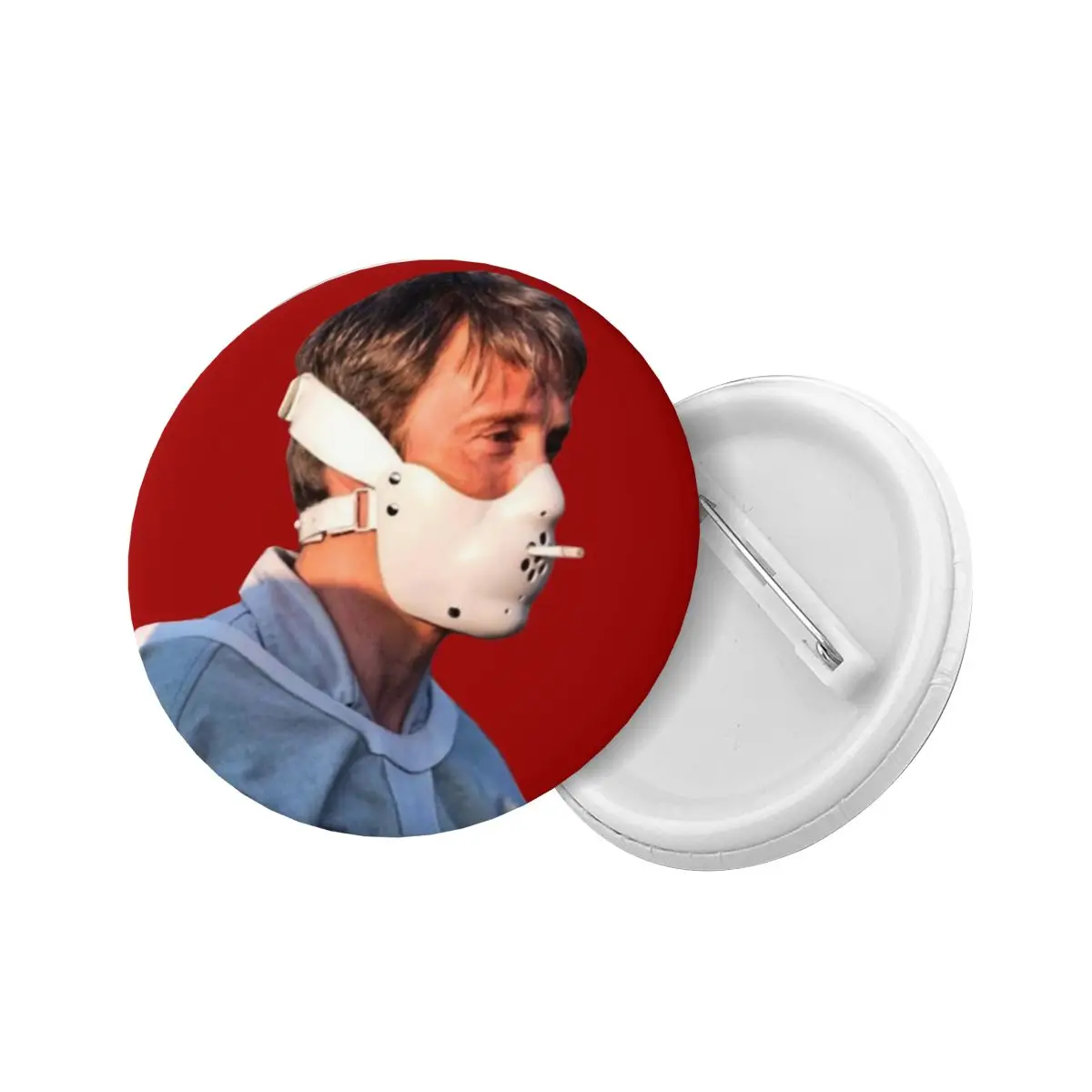 Hannibal Lecter Pin Back Buttons Custom Mads Mikkelsen Brooch Badge for Backpack Pinback Birthday Gift