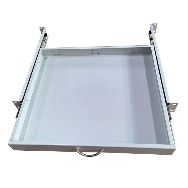 19 Inch 1U Cabinet Sliding Drawer Telescopic Stretchable Tray Computer Room Keyboard Mouse Storage Rack Server Cabinet Accessory