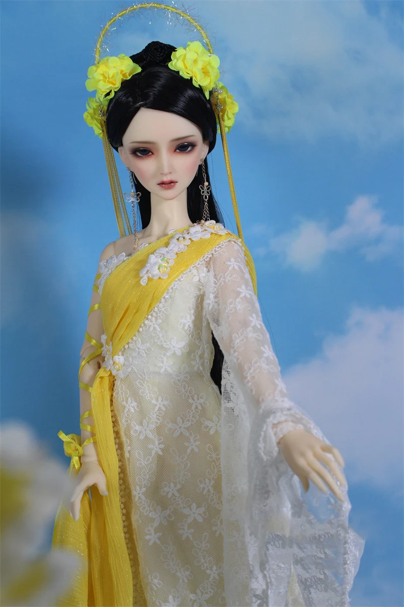 1/4 1/3 Scale  Ancient Costume BJD Clothes Chinese Hanfu Fairy Long Dress For BJD/SD MSD SD13 Big Girl Doll Accessories A1870