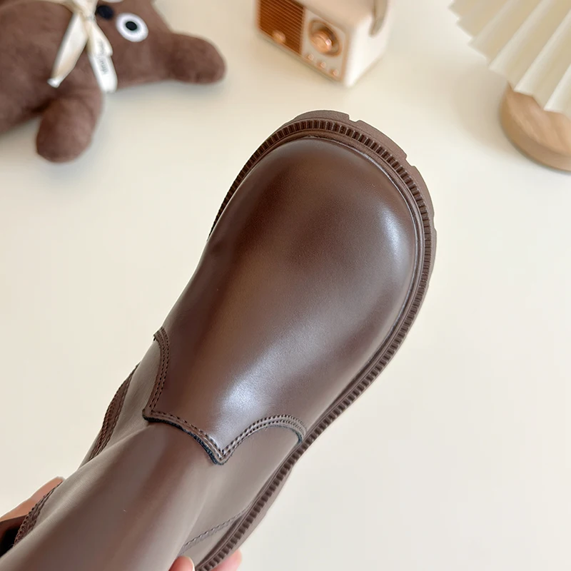 Superbes bottes longues en velours pour enfants, bottes de princesse polyvalentes, look chic, longueur au genou, chaussures pour filles