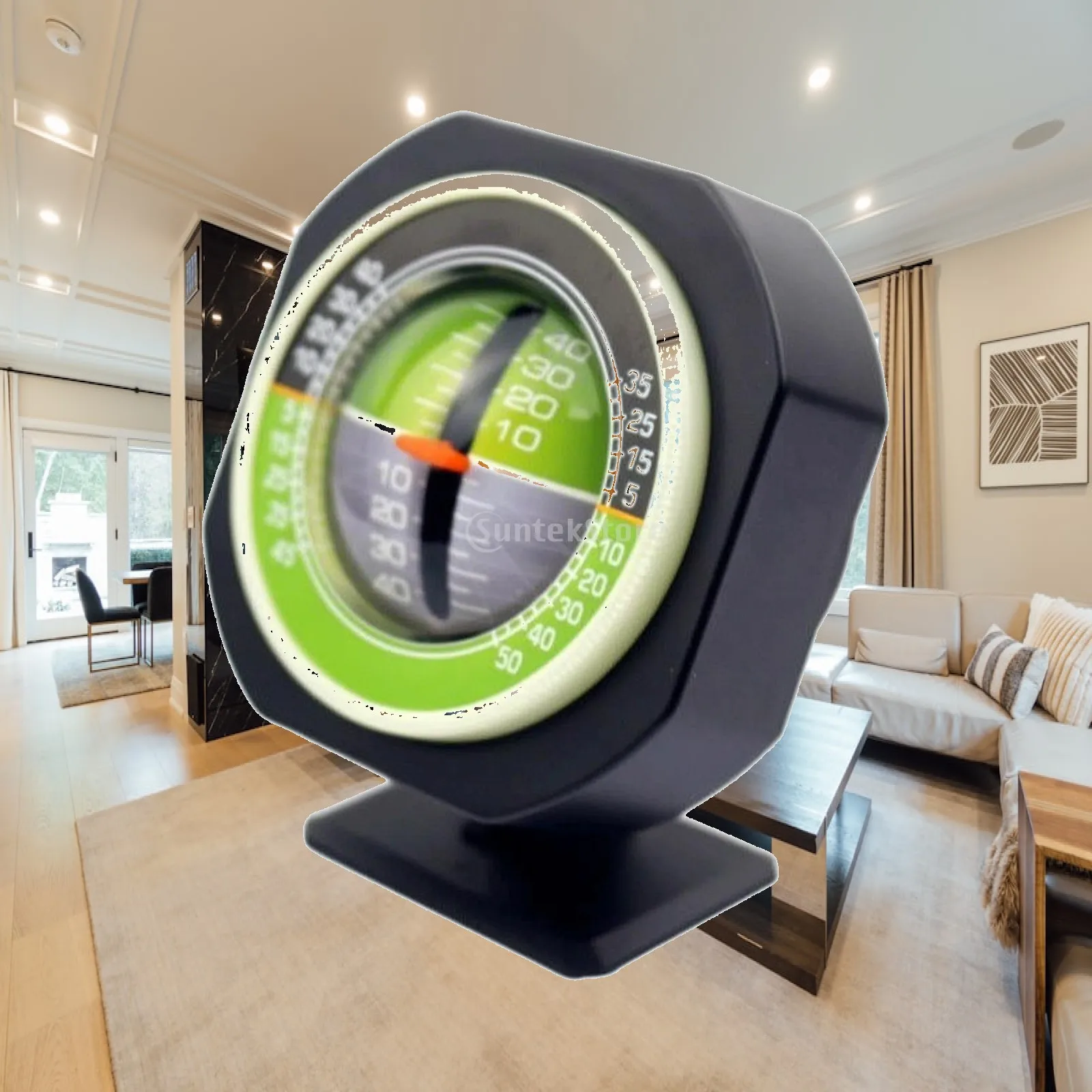 Vehicle Tilt Meter for Outdoor Terrain with 3M Tape Mount for SUV Truck and Graduated Measurement Scale