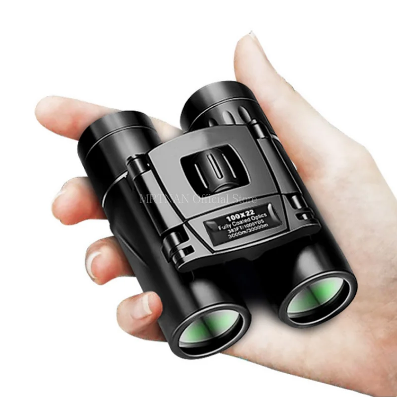 100x22 HD Leistungsstarkes Fernglas 2000M Long Range Folding Mini Teleskop BAK4 FMC Optik für Jagd Sport Outdoor Camping Reisen