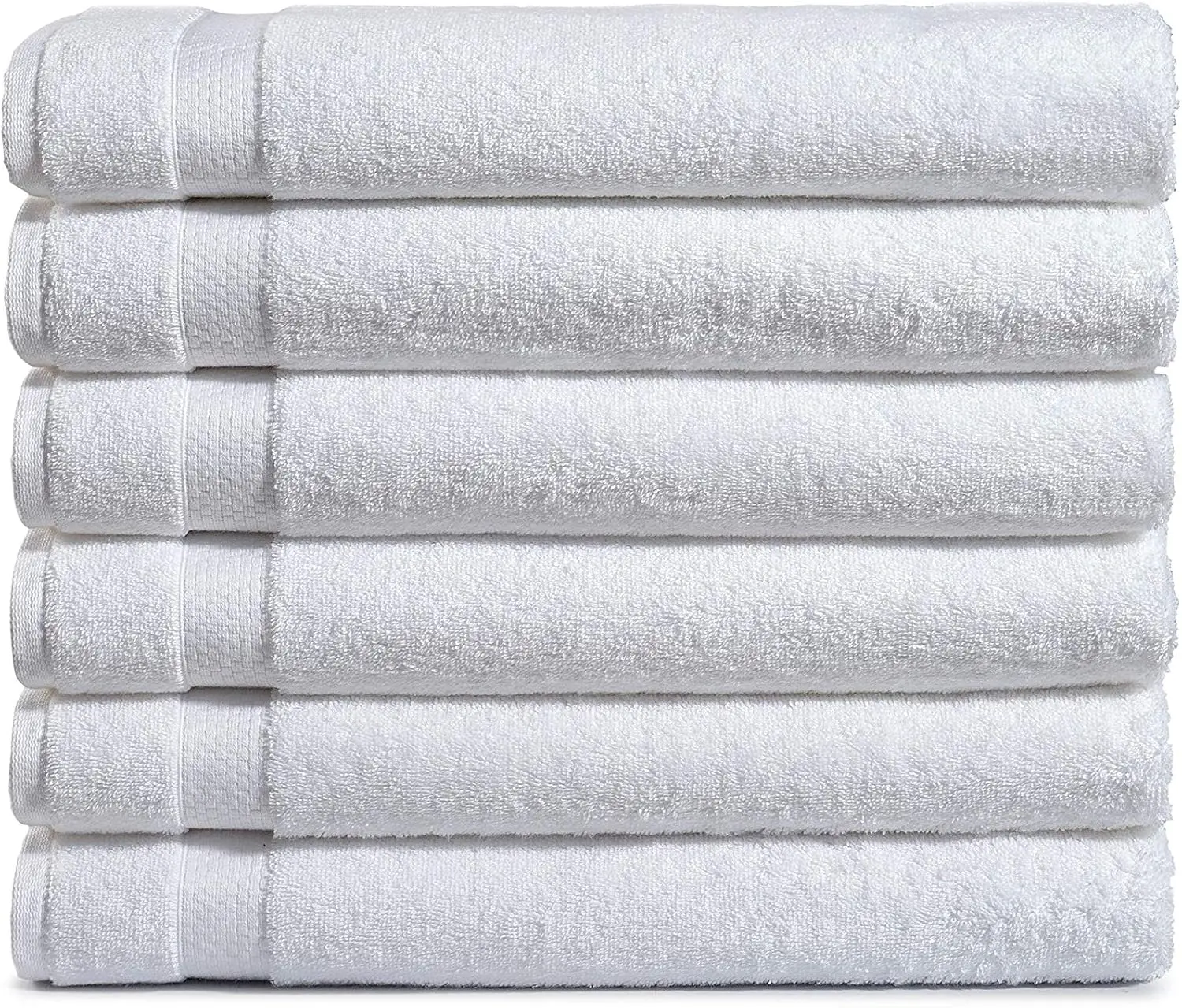 

6-Pack Premium Bath Towels, 54x27 Inches, 600 GSM Cotton, Quick-Drying for Hotel Spa Bathroom Use