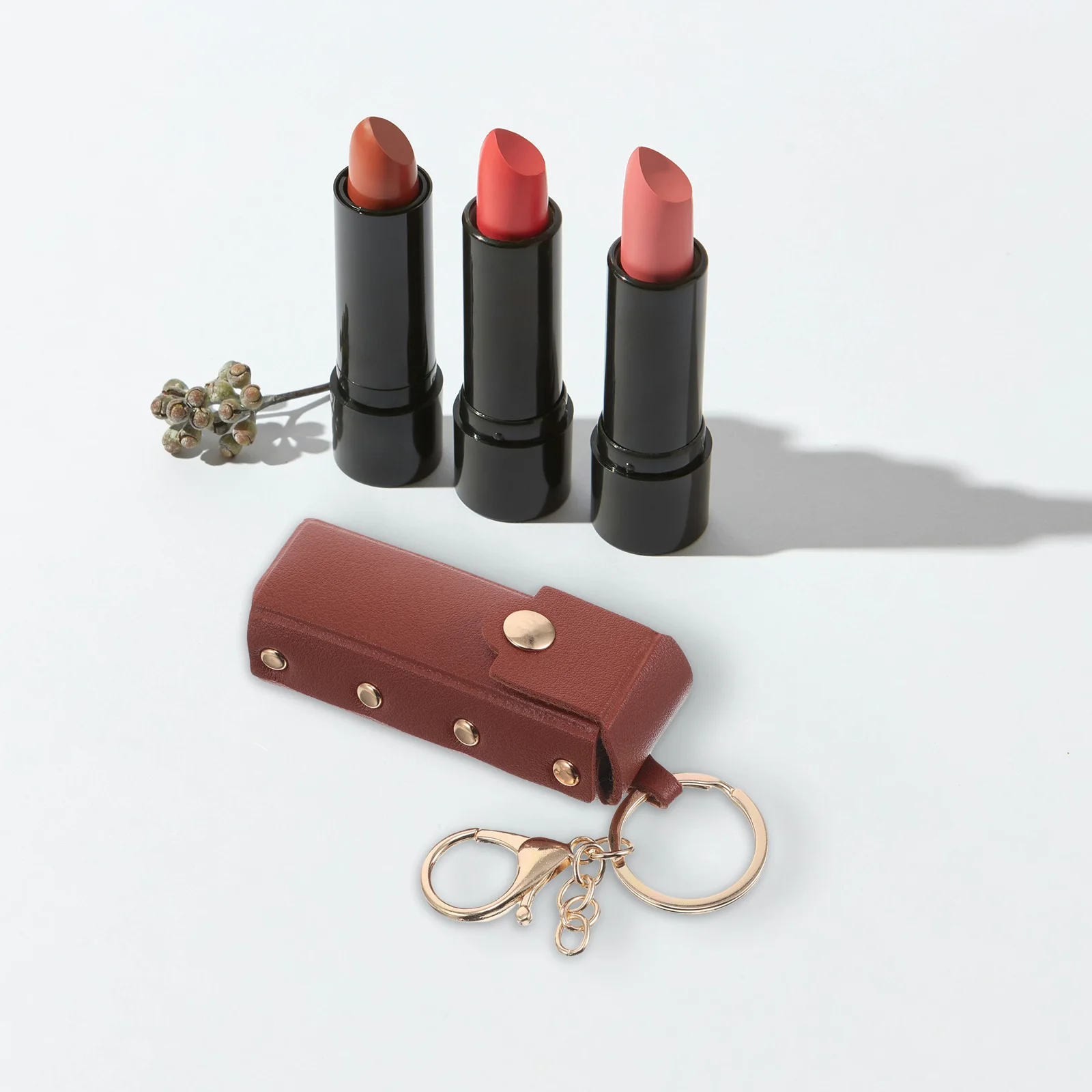 Portachiavi Portarossetto, Borsa Organizer Portatile, Astuccio Vintage in PU per Borsa, Custodia da Viaggio per Lucidalabbra, Portachiavi per Rossetto