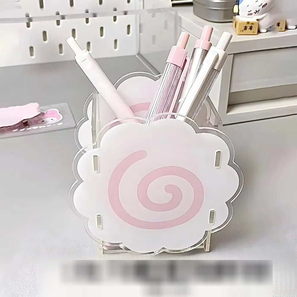 

Sweet Pen Holder Korean Style Desktop Organizers Box Cosmetic Brush Student Stationery Storage Box Home Office Supplies