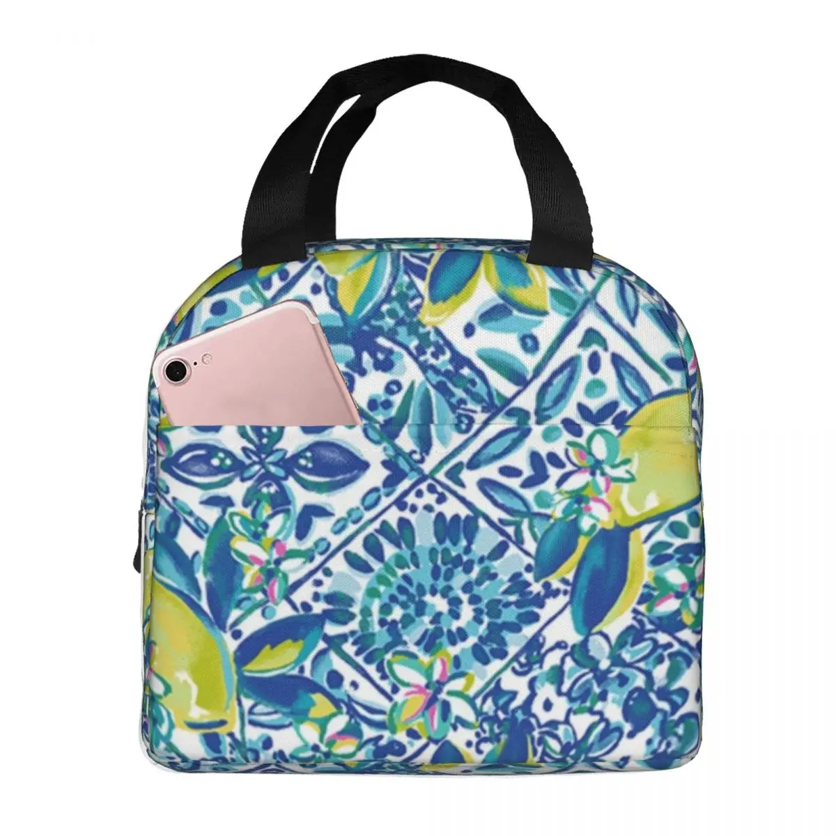 

Сумки для обеда Lily Pulitzer, изолированная коробка для бенто, портативная сумка для обеда, герметичные сумки для пикника, термосумка-холодильник для женщин и детей