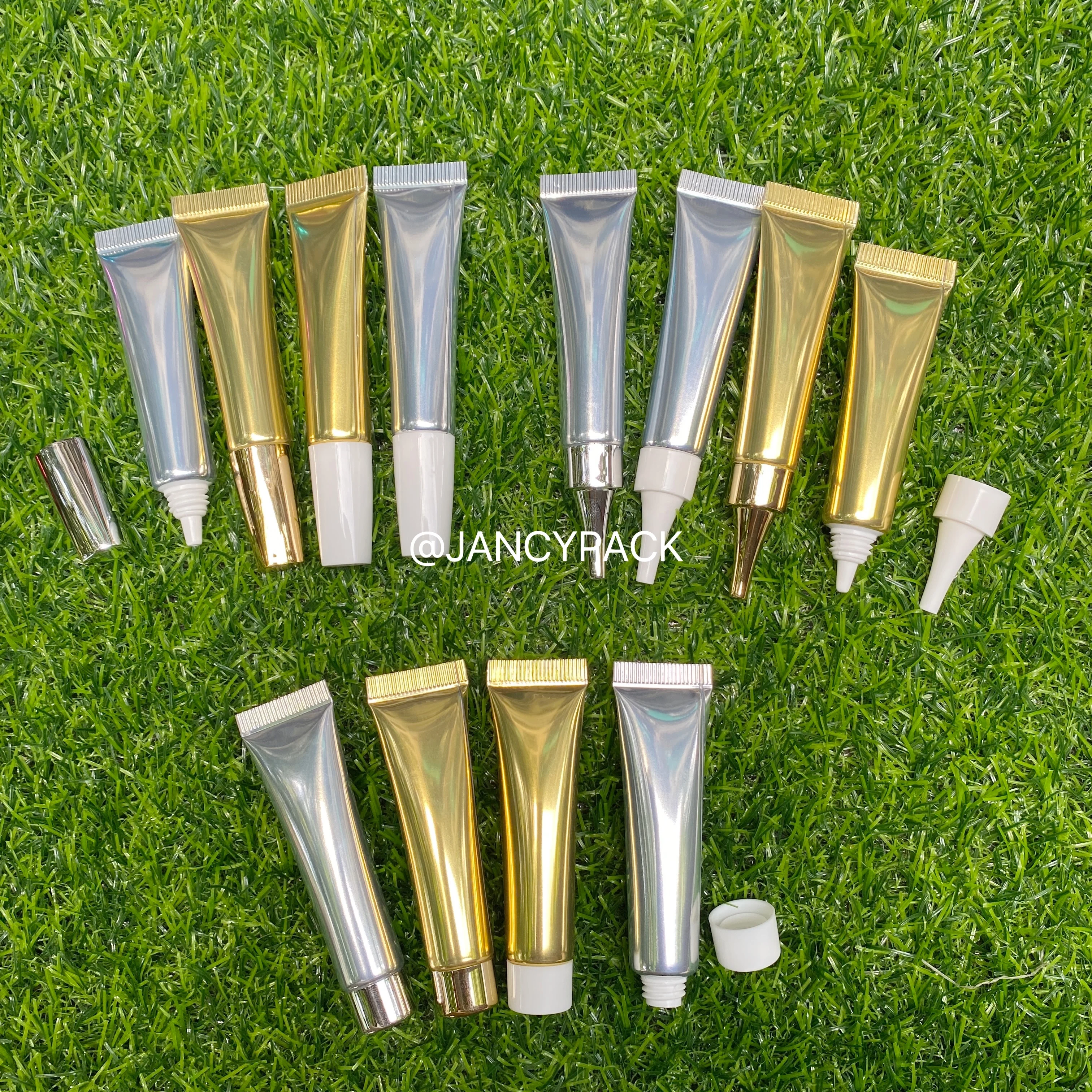 10ml Silver Gold Plastic Squeeze Bottle Eye Cream Container Refillable Makeup Essence Lotion Soft Bottle Empty Refillable Tubes