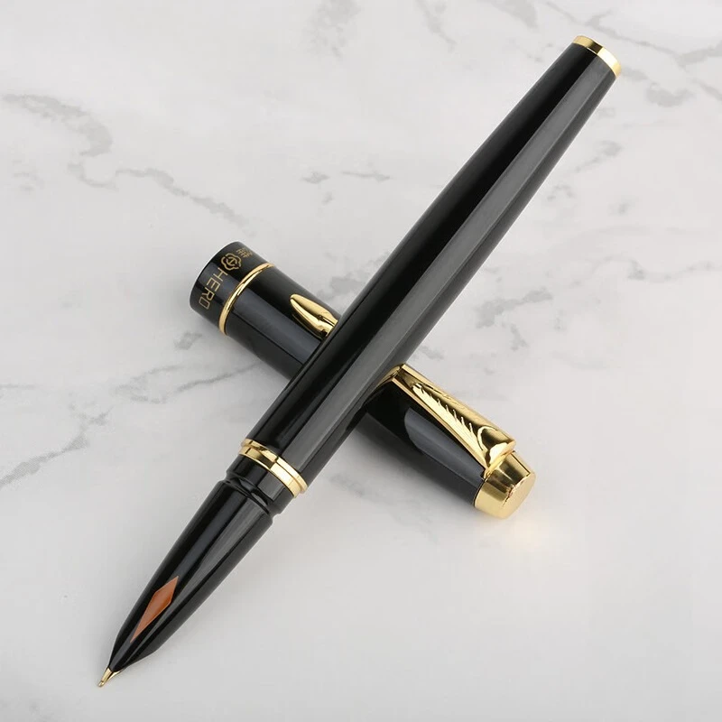 

Перьевая ручка Hero 7025A с темным наконечником 0,5 иридиевые чернильные ручки для студентов, ручки для практики каллиграфии для письма, канцелярские принадлежности, подарок