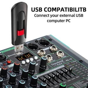Mixing Console Depushg PA16 Professioneller DJ Audio Mixer Soundplatte 16 Kanaltischsystem Digital 99 Reverb Effect 8 Hauptverkauf Digitalkonsolen Mix Professional - №6