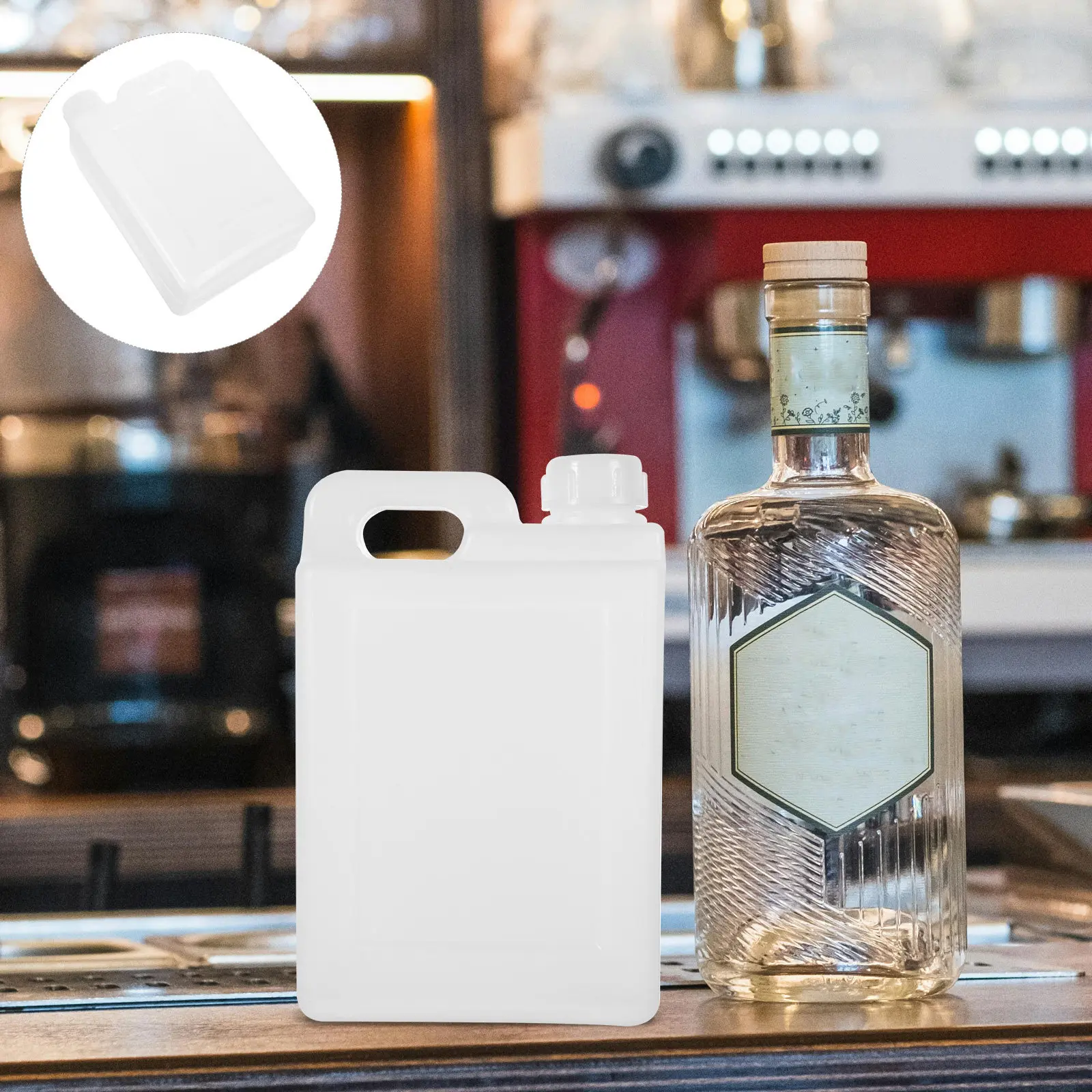 

1L Plastic Flat Bottle Robust Reusable Storage Jug for Liquids High Durability for Water Oil Wine Glue Lab Reagent Bottle with