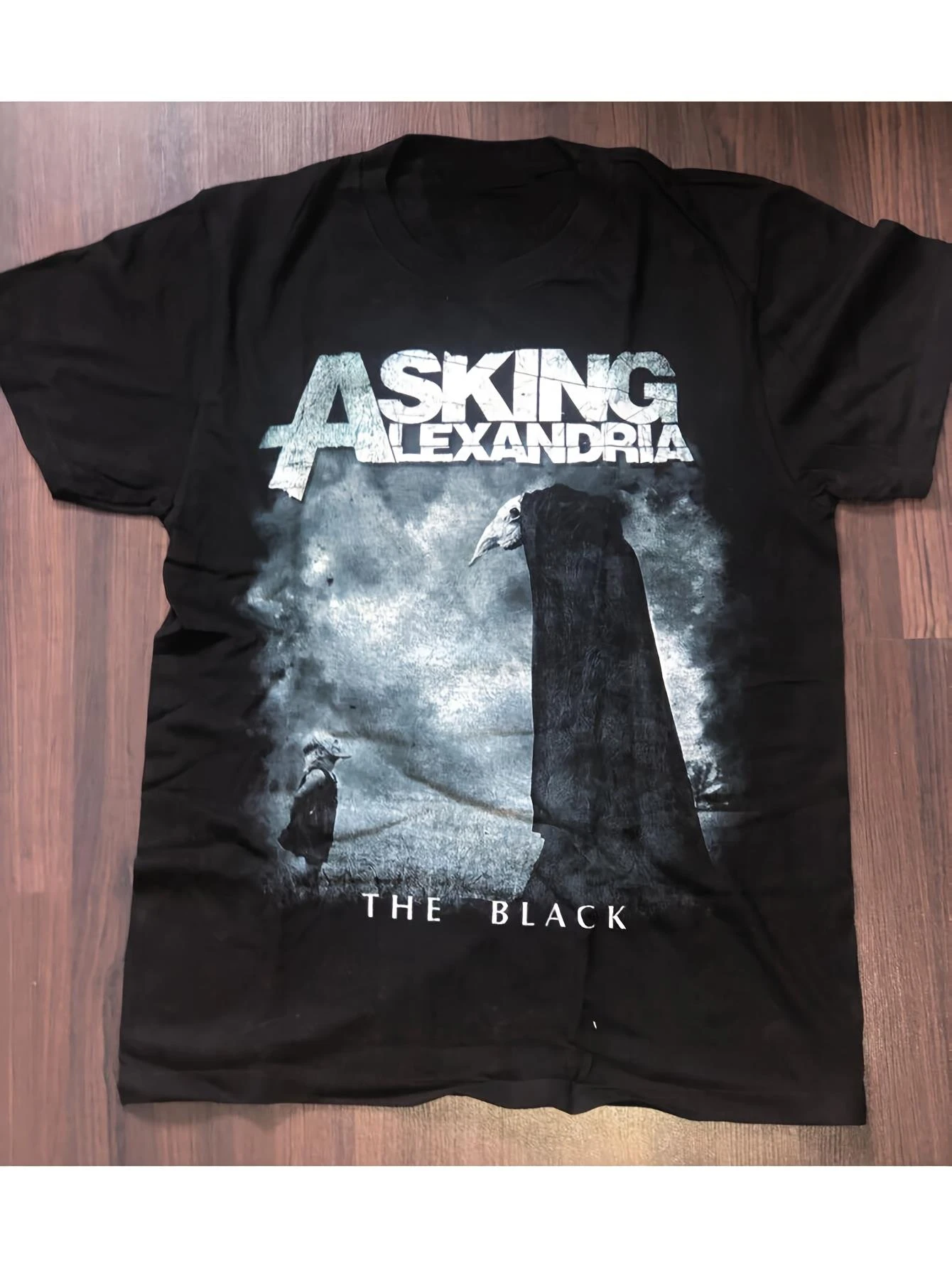 Men'S Black Graphic T-Shirt Featuring Asking Alexandria, Designed for Everyday Comfort with a Soft Crew Neck, Perfect for Casual