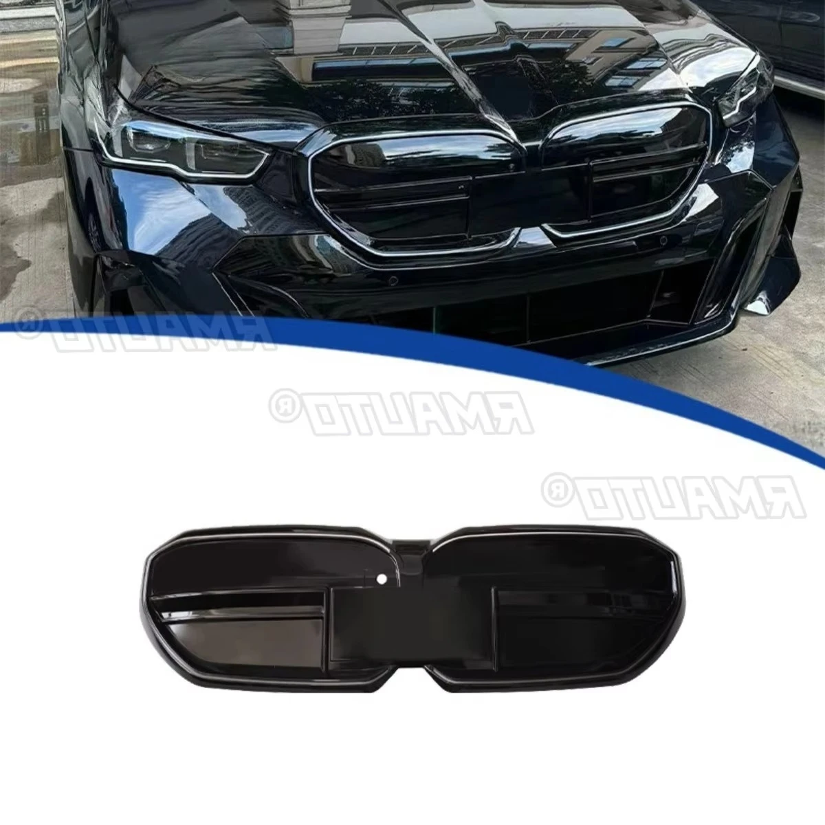 

For BMW i5 M60 2023-2025 Car Bumper Grill Decorative Racing Grille Body Kit Front Bumper Grill Exterior Part