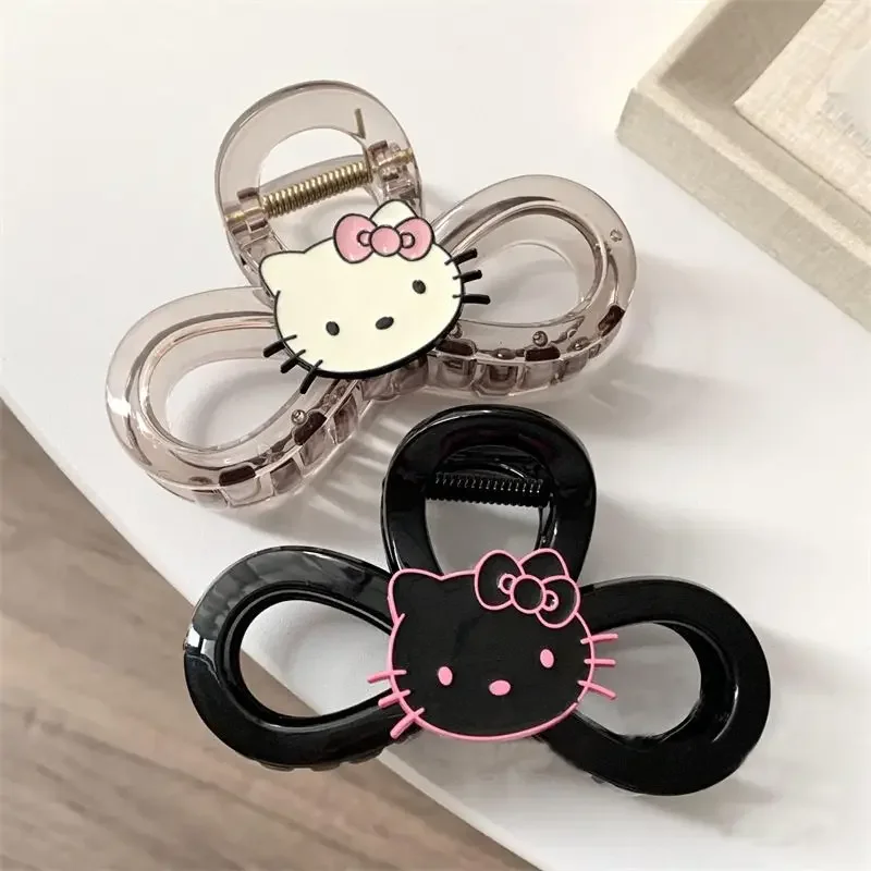 Kawaii Y2K Sanrio Hello Kitty Hairpin Girl Cartoon Shark Clip Headpiece Back of Head Disc Hair, Explosive Hair Accessories