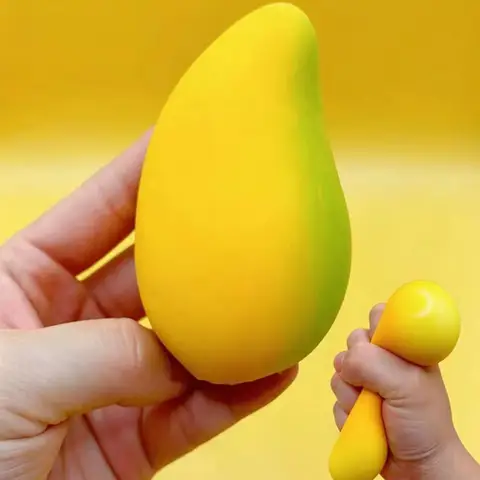 1/2/3Pcs Mango Shaped Slow Rising Squishy Toy, Stress Relief Sensory Squeeze Toy, Birthday Back To School Party Gift for Adults