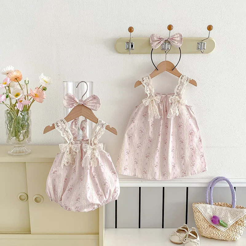ZOETOPKID 2026 Neue Sommerkleidung für Babys, 0-24 Monate, Prinzessinnen-Bodys, Ärmellose Baumwoll-Druckkleider für Mädchen, Partykleid – Detail 6