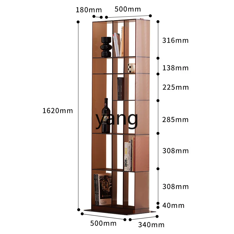 

LXL Acrylic Shelf High-Grade Floor Bookshelf Wall-Mounted Multi-Layer Display Bookcase