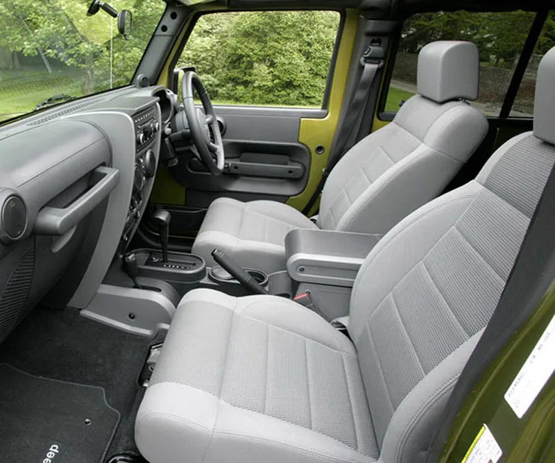For Jeep Wrangler III Unlimited JK 4 Door 2006 2007 2008 2009 2010 Custom Leather Car Seat Covers Interior Protector Accessories