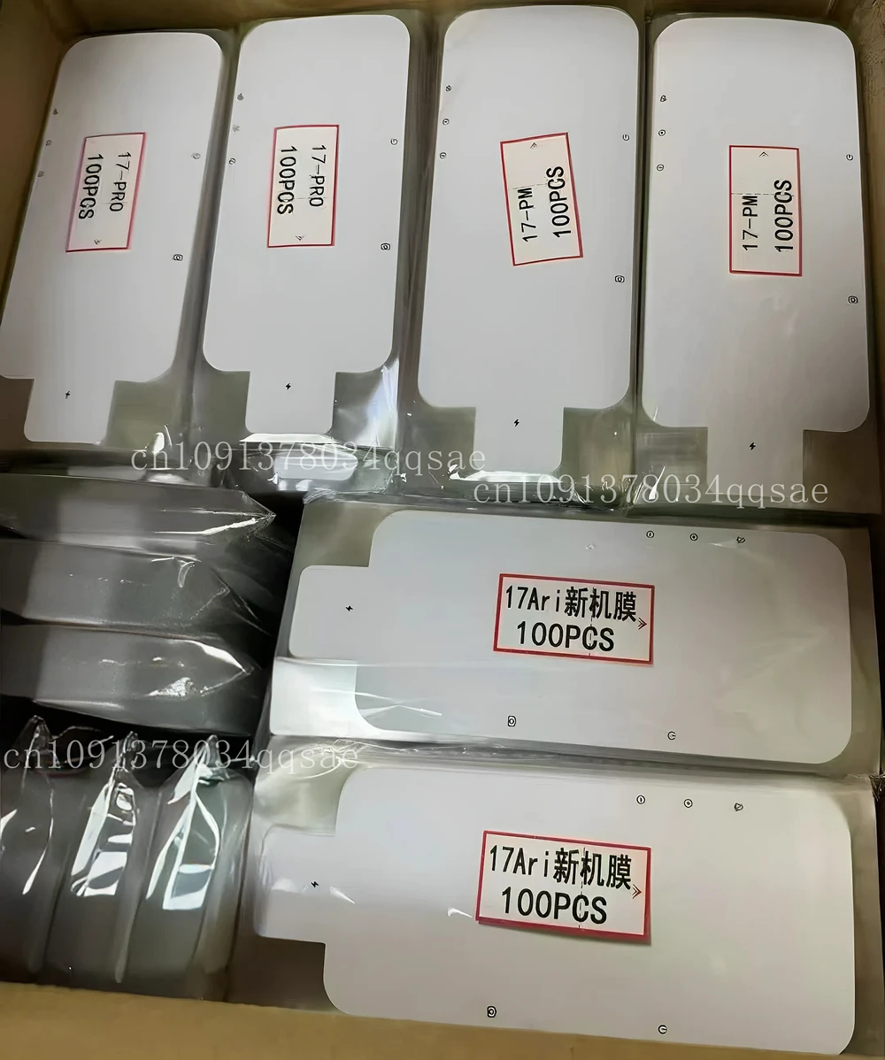 10/50/100 قطعة/الوحدة مصنع التسمية ختم الفيلم احباط ورقة ملصق آيفون الهواء 17 17Pro 17Pro ماكس حامي الشاشة الجبهة فيلم