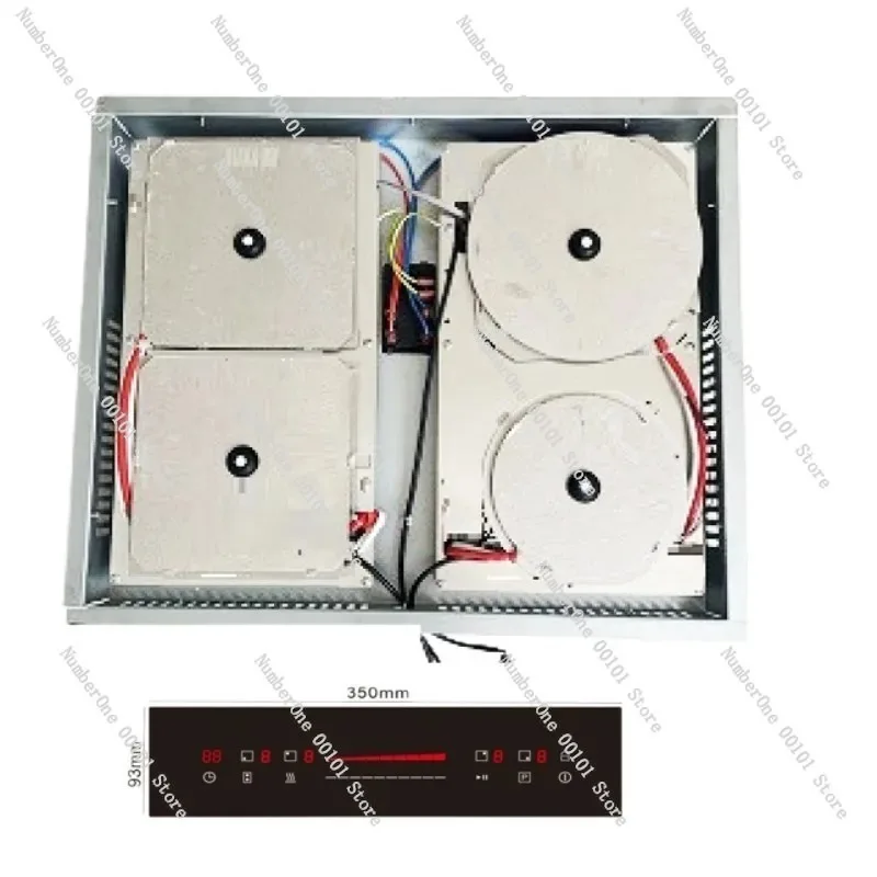 Invisible Induction Cooktop Built-in Stove Under Granite Ceramic Countertop Hob Commercial Magnetic Touch Control Safety Lock