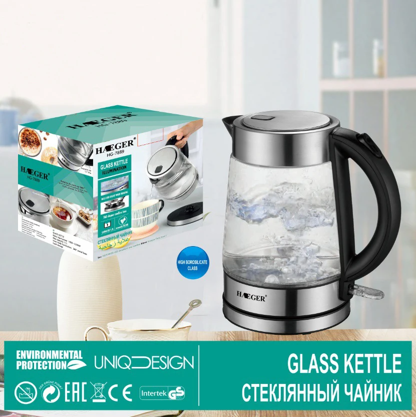 ZK30 Glass Electric Kettle Household Electric Kettles Automatic Power-off Kettles Health Kettle Large Capacity Various Plugs