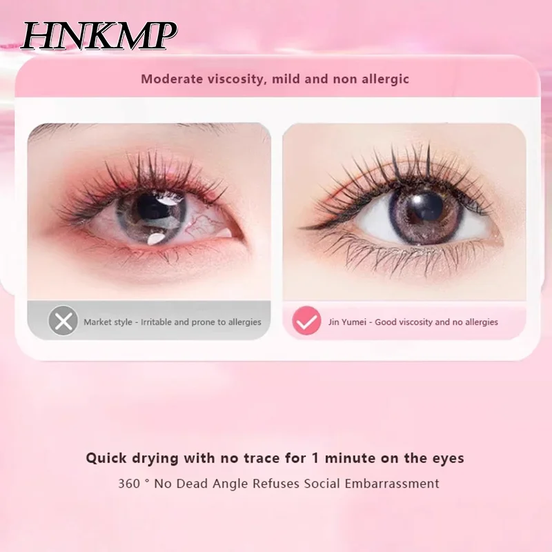 Kleber für falsche Wimpernverlängerung, wasserfest, schnell trocknend, langlebig, nicht reizend, klares Wimpernprimer-Werkzeug