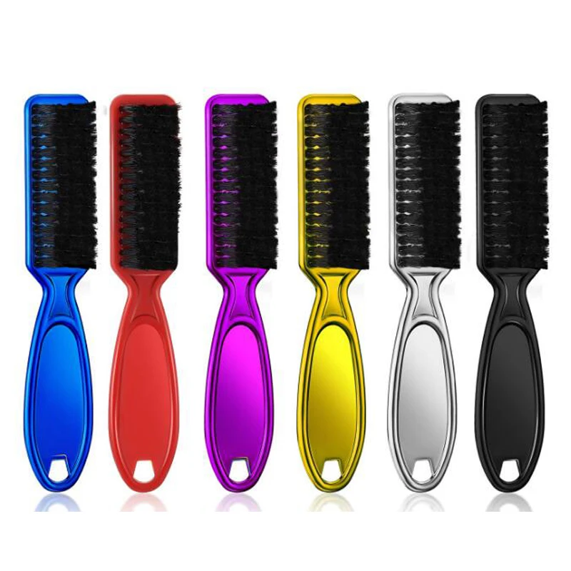 Fade Brush Hair Comb Scissors Cleaning Brush Barber Shop Skin Plastic Handle Hairdressing Soft Cleaning Brush Hair Styling Tools