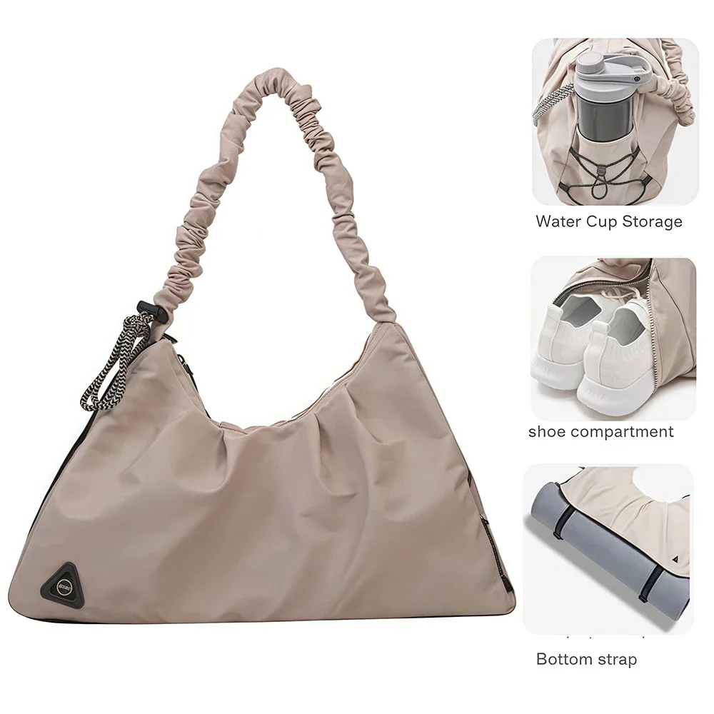 1Pcs Yoga Gym Bags for Women with Shoes Compartment & Wet Dry Storage Pockets & Adjustable Yoga Mat Holder, Travel bags handbags