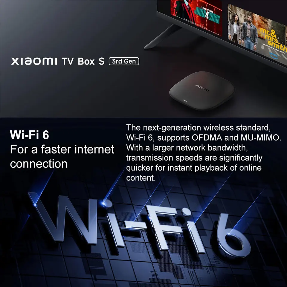 Xiaomi TV Box S 3ra Gen, Google TV 4K UHD Reproductor Multimedia, Dolby Vision HDR10+ Smart Android TV Box, WIFI 6 Asistente de Google Set-Top Box 2