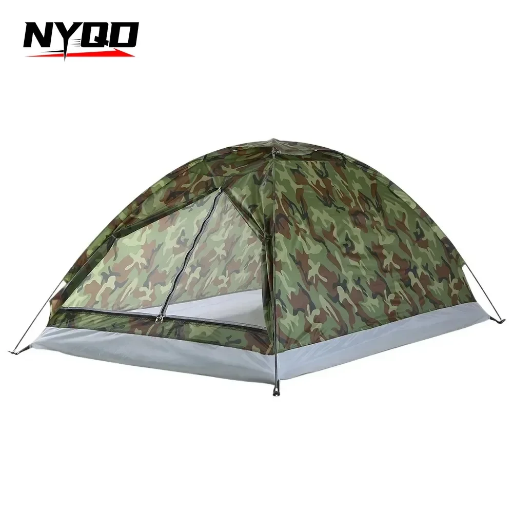 TOMSHOO Camping Tent 2 Persons Waterproof  PU1000mm Polyester Fabric Single Layer Tent for Outdoor Travel Hiking Backpacking