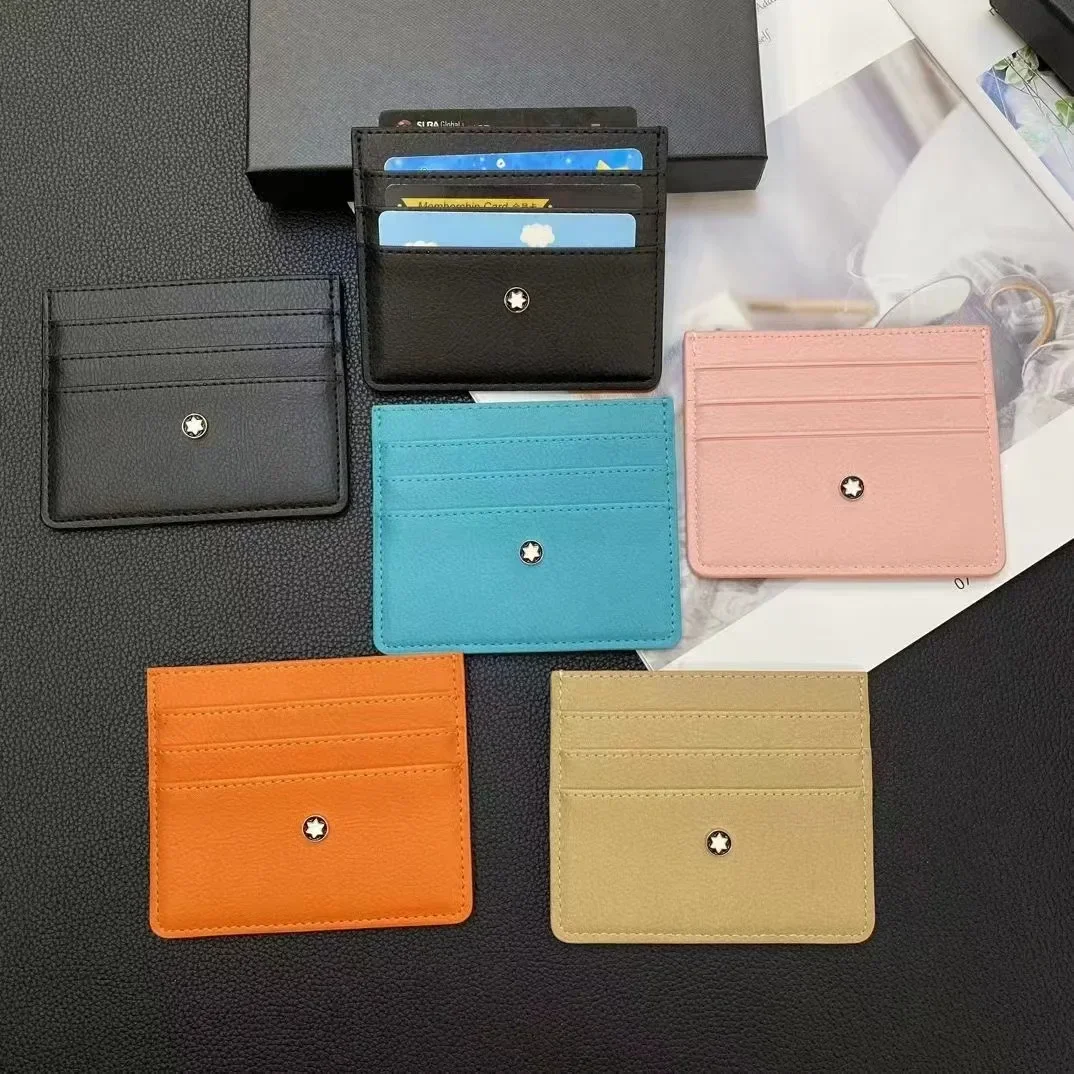 للرجال والنساء الراقية Sle Bla المحمولة بطاقة صغيرة جيب سعة كبيرة متعددة فتحة تخزين بطاقة الائتمان البنك حقيبة التنقل اليومية #1