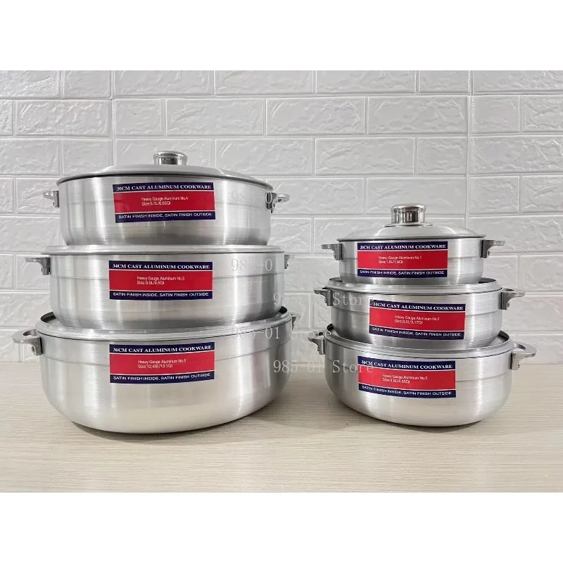 20-36cm Aluminum Pot Set, 6-piece Sand Pot for Middle East and African Soup Use