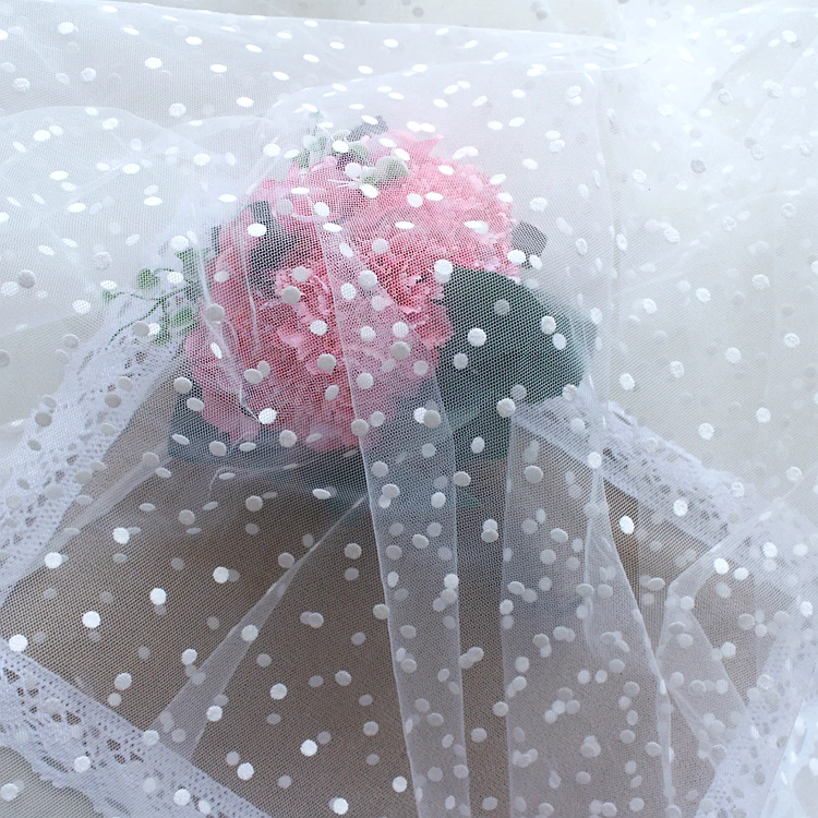 ผ้าคลุมหน้าเจ้าสาวตาข่ายรอบ Dot Wave Dot Headband วัสดุกระโปรงผ้าหมวก Veil สําหรับงานแต่งงานและโอกาสพิเศษ