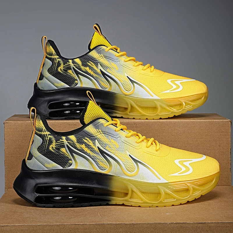 

Men Running Shoes Mesh Breathable Flat Tenis Walking Shoes Cushioning Non-slip Sneakers Casual Outdoor Gym Jogging Shoes for Men