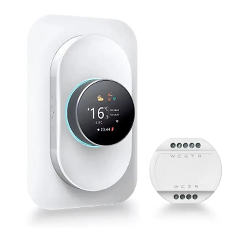ABKQ-Wifi Thermostat For HVAC System Heat Pump,Smart Programmable Temperature Controller Work For Alexa, Google Home