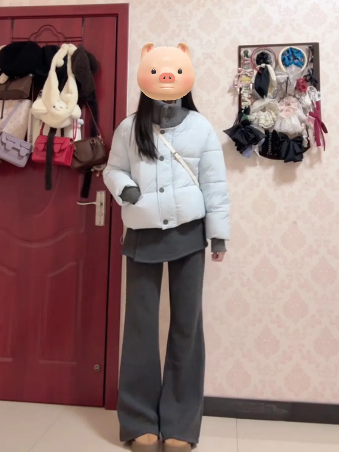 

Модная женская хлопковая куртка в корейском стиле с воротником-стойкой, вязаными вставками, зимняя новинка, синяя, свободного кроя, с длинными рукавами