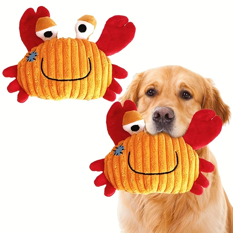 Juguete interactivo chirriador para perros, juguetes para cachorros, juguetes duraderos de pana para mascotas, juguete indestructible de peluche para masticar, juguetes para morder para mascotas