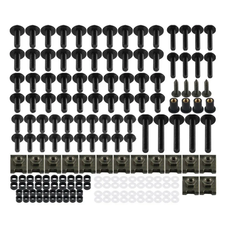 177PCS Motorcycle CNC Alloy Fairing Bolt Screw Nut Kit For Suzuki GSXR 600 750 1000 K1-K8 Kawasaki z750 z900 z1000 z800 400 300