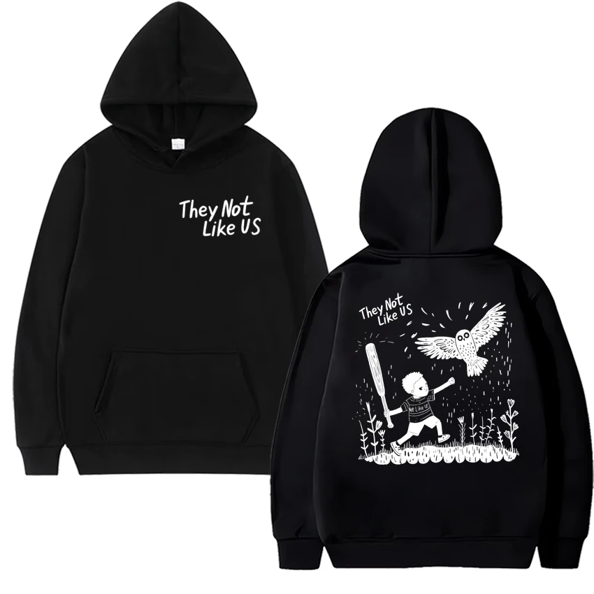 

Kendrick Lamar They Not Like Us Hip-hop songs Double Sided print Hoodie Men women vintage Y2k pullovers Unisex Fleece Sweatshirt
