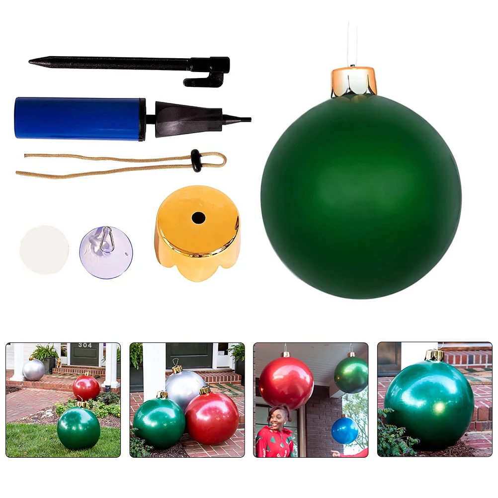 

Large Inflatable Christmas Ball Decoration Vintage PVC Material Hanging Ornament Holiday Outdoor Festival Christmas Inflatable